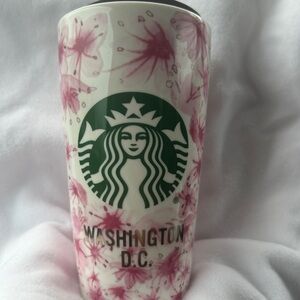 Starbucks White and Pink Tumbler